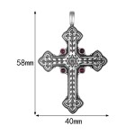 925 Sterling Silver Scout Fleur-de-Lis Cross Pendant